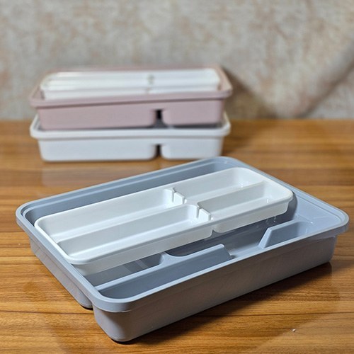 جا قاشقی پلاستیکی کابینتی 2 طبقه دلسا ایده آل پلاستیک - امکان خرید به صورت اقساطی