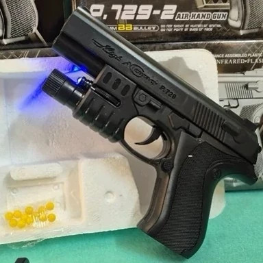 تفنگ اسباب بازی خشاب دار و چراغدار p729-2 مناسب کودک و نوجوان - امکان خرید به صورت اقساطی