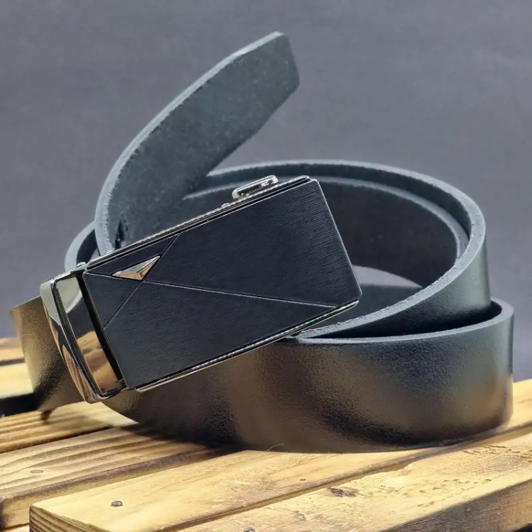 کمربند چرم طبیعی گاومیشی سگک ریلی کد m106- امکان خرید به صورت اقساطی