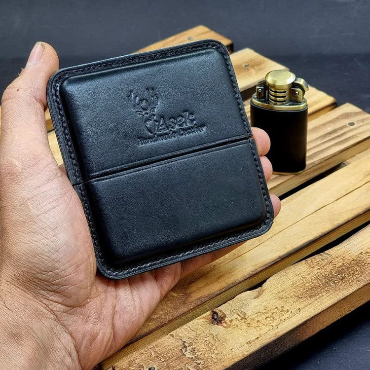 کیف سیگار چرم طبیعی دست دوز 01 - امکان خرید به صورت اقساطی