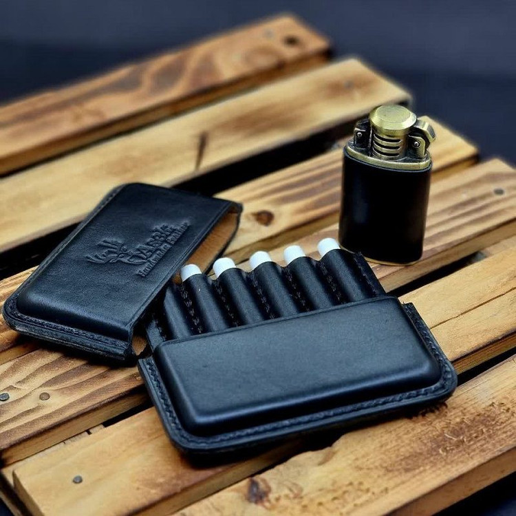 کیف سیگار چرم طبیعی دست دوز 01 - امکان خرید به صورت اقساطی