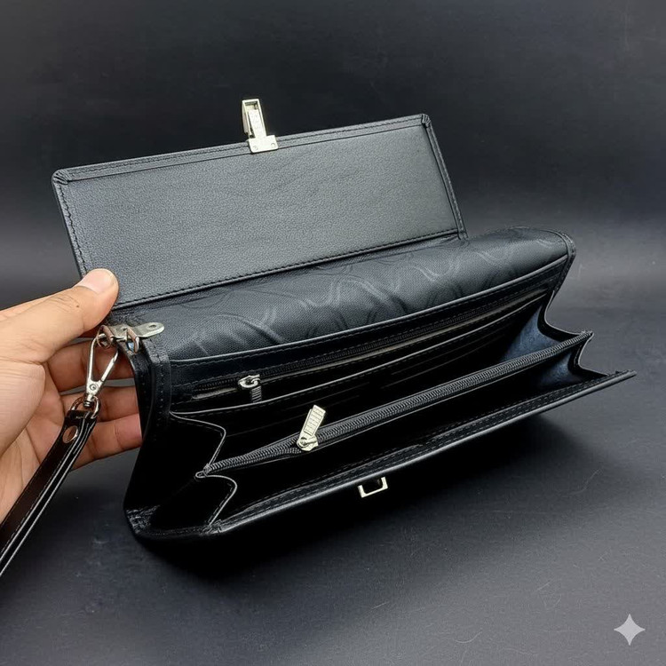 کیف چرم طبیعی گاوی چرخ دوز مدل Kp104 - امکان خرید به صورت اقساطی