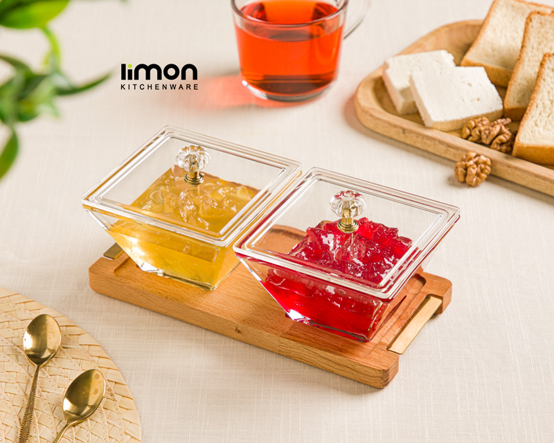 اردور خوری مربع دربدار پایه چوبی 2 عددی - امکان خرید به صورت اقساطی