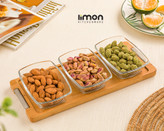 اردورخوری مستطیل پایه چوبی 3عددی کوچک - امکان خرید به صورت اقساطی