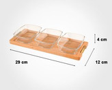 اردورخوری مستطیل پایه چوبی 3عددی کوچک - امکان خرید به صورت اقساطی