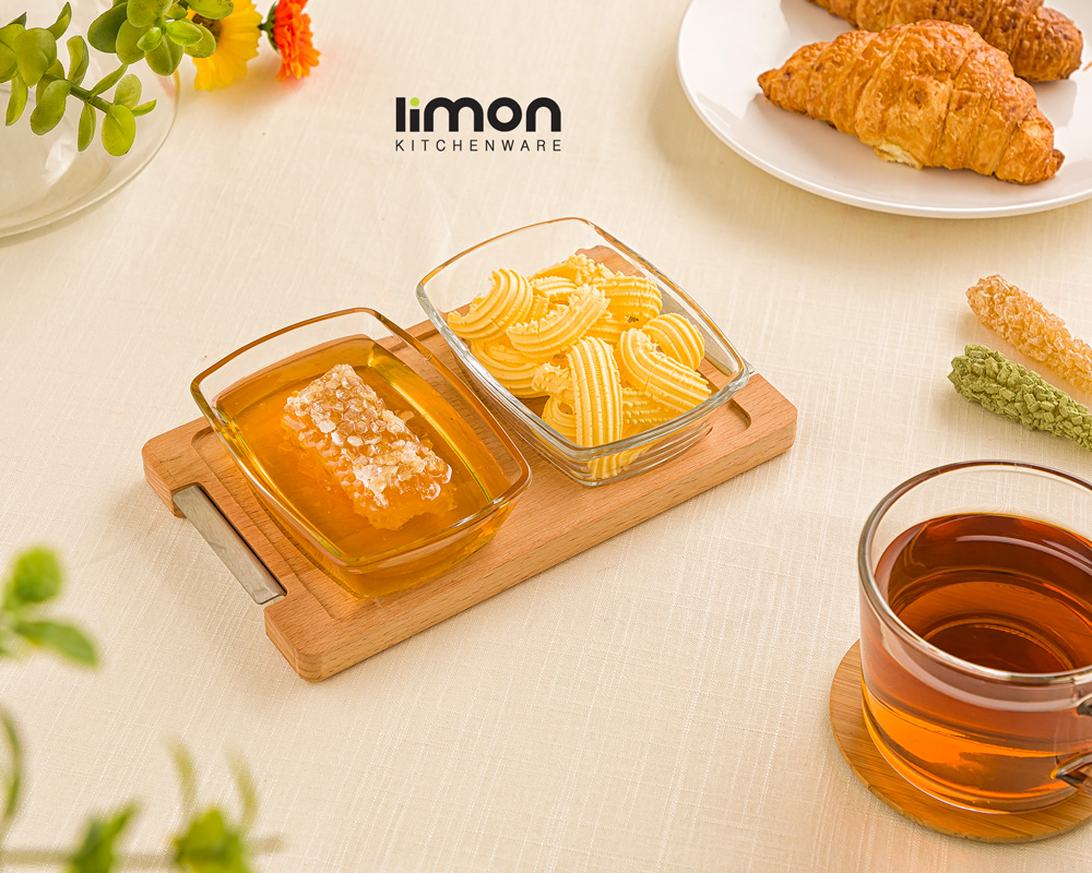 اردورخوری مستطیل پایه چوبی 2عددی کوچک - امکان خرید به صورت اقساطی
