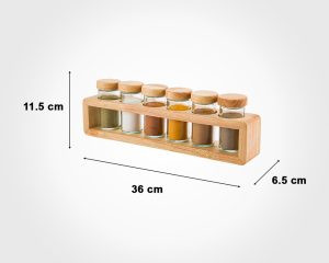 ست ادویه 6 عددی چوب - امکان خرید به صورت اقساطی