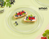 دیس گرد شیشه ای 33 سانتی لیمون-امکان خرید اقساطی