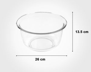 کاسه گرد شیشه ای 3 لیتر لیمون-خرید به صورت اقساطی